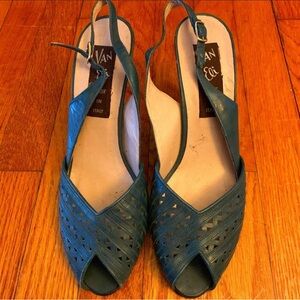 Vintage Van Eli Peep Toe Slingbacks
